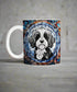 Cavapoo Black & White Suncatcher Artwork Ceramic Mug